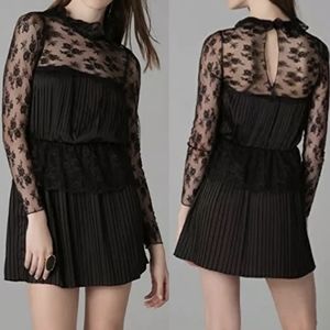Free People Gothic Black Lace Young Victorian Dress